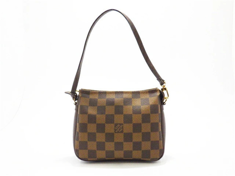 LOUIS VUITTON Bag Accessory Pouch Clutch handle Trousse Makeup Damier